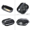 Apple Airpod Pro 2 Case Handcrafted Premium Leather Cover with Keychain - Dark Brown Checks - Image 2