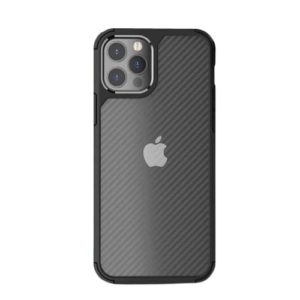 Matte Carbon Fiber Design Shockproof iPhone 13 Plus Back Case - Matte Black