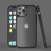 Matte Carbon Fiber Design Shockproof iPhone 12 Mini Back Case - Matte Black - Image 2