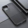 Matte Carbon Fiber Design Shockproof iPhone 12 Mini Back Case - Matte Black - Image 3