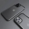 Matte Carbon Fiber Design Shockproof iPhone 12 Mini Back Case - Matte Black - Image 4
