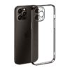 Dezoe - Square Frame Flat Side Case Cover with Camera Protector - iPhone 14 Pro - Dark Grey