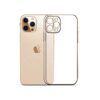 Dezoe - Square Frame Flat Side Case Cover with Camera Protector - iPhone 14 Pro - Gold