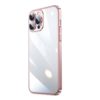 Dezoe - Square Frame Flat Side Case Cover with Camera Protector - iPhone 14 - Pink