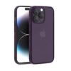 Dezoe - Square Frame Flat Side Case Cover with Camera Protector - iPhone 14 - Purple