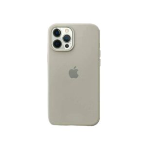 Silicone iPhone 14 Plus Back Case - Stone Grey