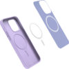 Silicone iPhone 14 Pro MagSafe Back Case - White Lavender - Image 2