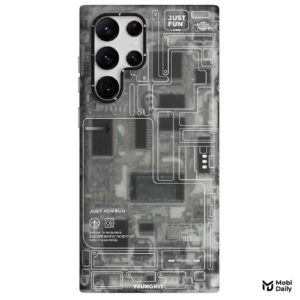 Youngkit Futuristic Circuit Series TPU Case for Samsung Galaxy S23 Ultra Grey